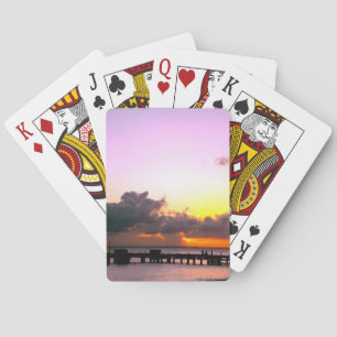 Jeu De Cartes coucher de soleil orange or violet époustouflant a