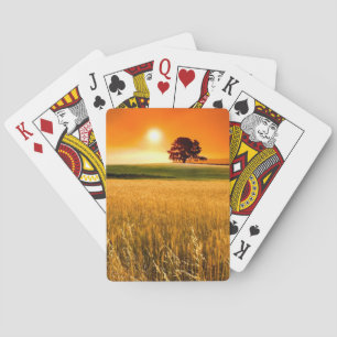 Jeu De Cartes Coucher de soleil rouge sang