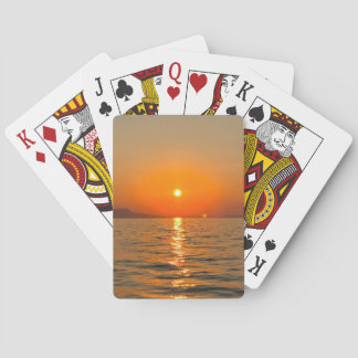 Jeu De Cartes Coucher de soleil sur la mer de Grèce