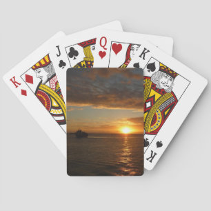 Jeu De Cartes Coucher de soleil sur la mer II
