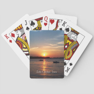 Jeu De Cartes Coucher de soleil sur le lac Okoboji, Iowa Bicycle