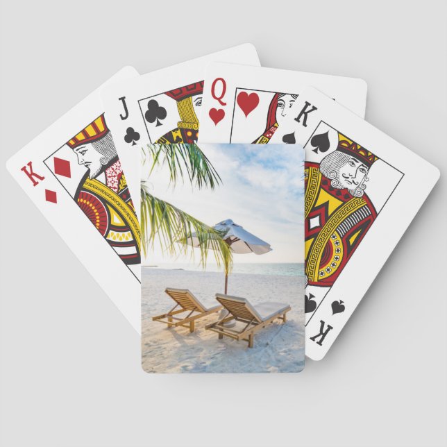Jeu De Cartes Coucher du soleil extraordinaire de plage (dos)