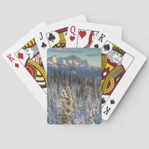 Jeu De Cartes Coucher du soleil sur des camarades de bâti