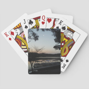 Jeu De Cartes Coucher le soleil, lever la lune sur le lac Arrowh