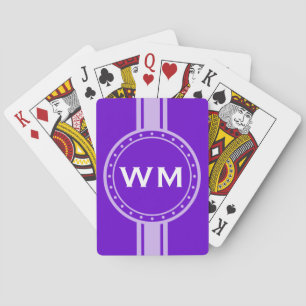 Jeu De Cartes COULEUR SEULEMENT / BANNIÈRE BOUTON blanc + monogr