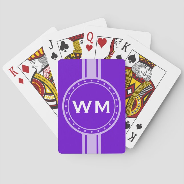 Jeu De Cartes COULEUR SEULEMENT / BANNIÈRE BOUTON blanc + monogr (dos)