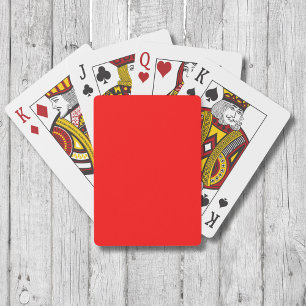 Jeu De Cartes Couleur solide rouge Classique Élégant tenda