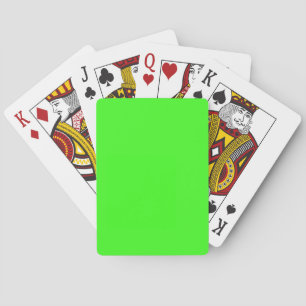 Jeu De Cartes Couleur solide verte néon