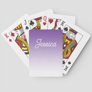 Jeu De Cartes Couleur violette ombrée (modifiable) et votre text