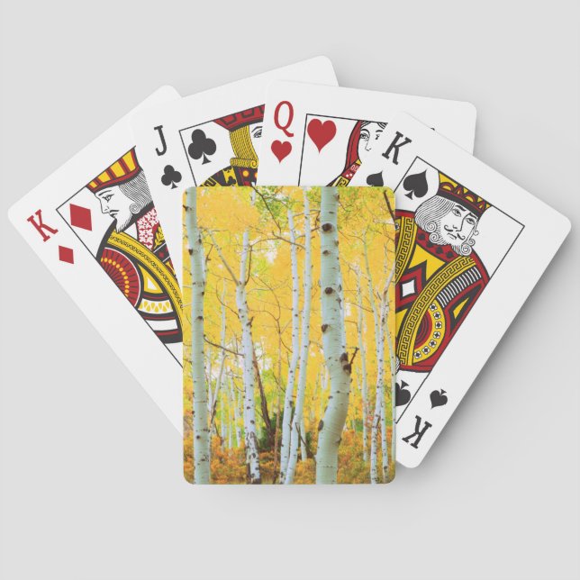 Jeu De Cartes Couleurs automnales des arbres d'Aspen 1 (dos)