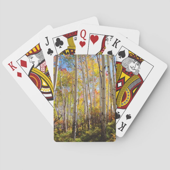 Jeu De Cartes Couleurs automnales des arbres d'Aspen 5 (dos)