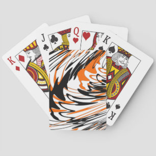 Jeu De Cartes Couleurs du Bengale Orange et lignes noires