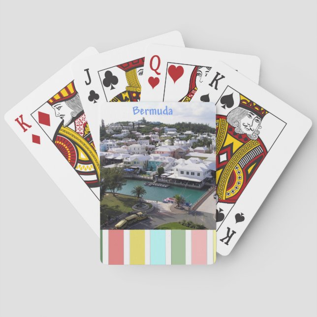 Jeu De Cartes Couleurs tropicales des Bermudes Jouer des cartes (dos)