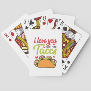 Jeu De Cartes Couple Cadeau Je T'Aime Plus Que Tacos