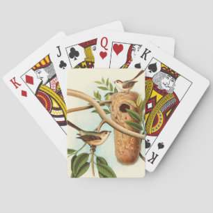 Jeu De Cartes Couple d'oiseaux sur un nid perché sur une branche