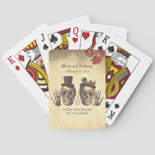 Jeu De Cartes Couple du crâne Jour du Mariage mort