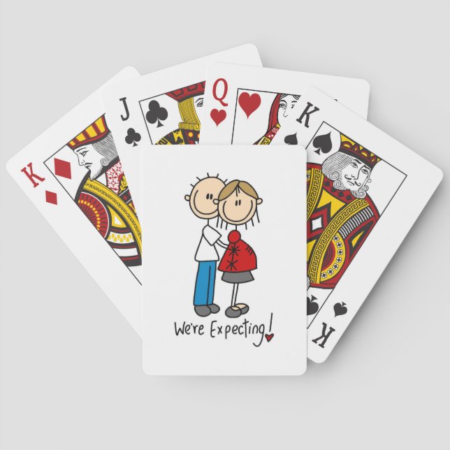Jeu De Cartes Couple Nous attendons des T-shirts et des cadeaux (dos)