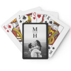 Couples Initiales Retro Photo Monogramme Noir