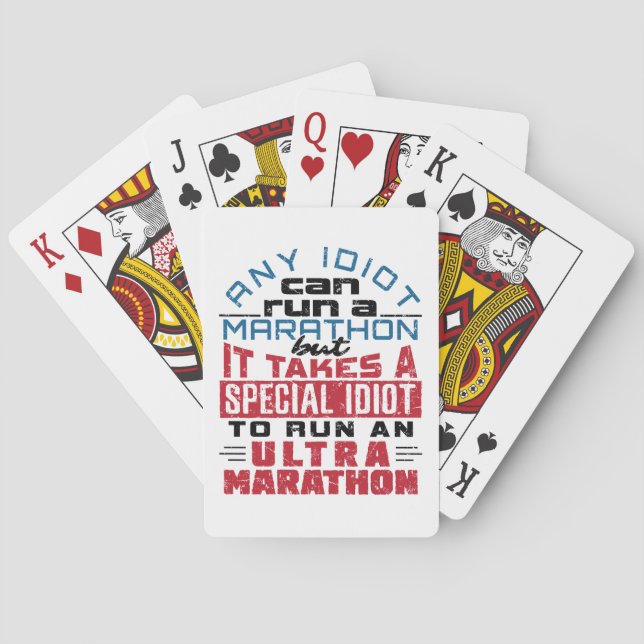 Jeu De Cartes Coureur Ultra Marathon N'Importe Quel Idiot Peut E (dos)