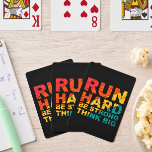 Jeu De Cartes Courez fort, Soyez fort Fitness Motivation Art