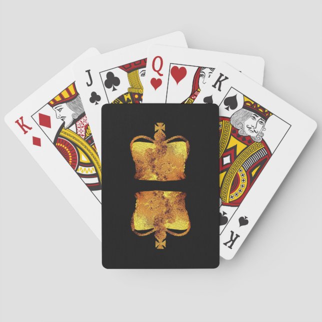 Jeu De Cartes Couronne, cartes de jeu d'or de couronnes (dos)