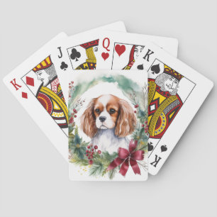 Jeu De Cartes Couronne de Noël festive Cavalier King Charles Spa
