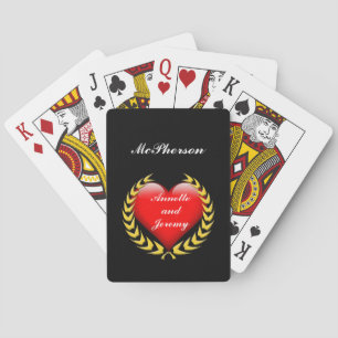 Jeu De Cartes Couronne d'or et cœur expression d'amour Personnal