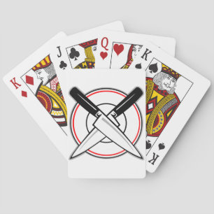 Jeu De Cartes Couteaux croisés sur plaque