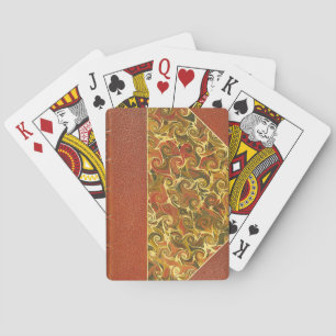 Jeu De Cartes Couverture de livre antique, motif de tourbillon o
