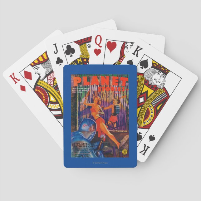 Jeu De Cartes Couverture de magazine d'histoires de planète 3 (dos)