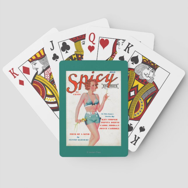 Jeu De Cartes Couverture de magazine épicée (dos)
