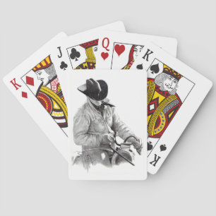 Jeu De Cartes Cowboy à Saddle : Dessin de crayon réaliste, Art