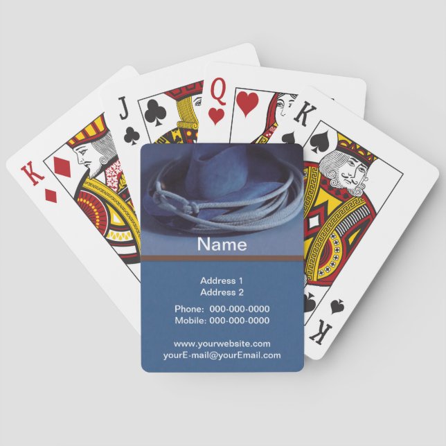 Jeu De Cartes Cowboy Casquette Jouer aux cartes (dos)