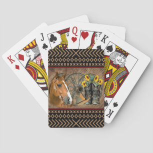 Jeu De Cartes Cowboy de Western Horse Cowboy Cowboy Hat Wagon Wh