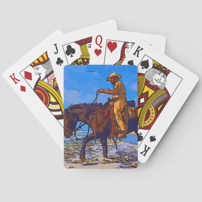 Jeu De Cartes Cowboy monté (dos)
