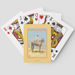 Jeu De Cartes Cowboy (vue de côté) le Dakota du Sud