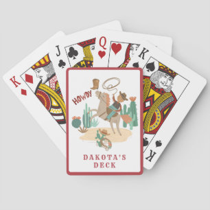 Jeu De Cartes Cowboy Western pour garçon personnalisé