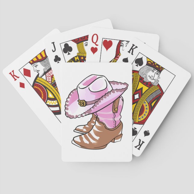 Jeu De Cartes Cowgirl Boots and Hat (dos)