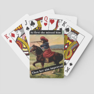 Jeu De Cartes Cowgirl de rupture, drôle au début Elle lui manqua
