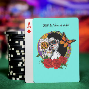 Jeu De Cartes Crâne à sucre Art Nouveau