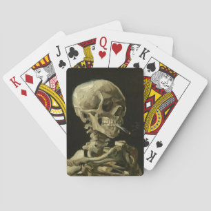 Jeu De Cartes Crâne avec cigarette de Van Gogh