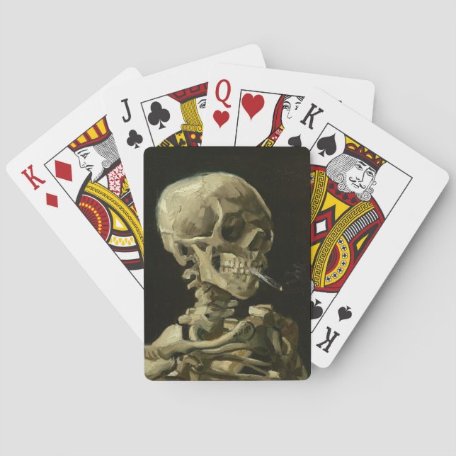 Jeu De Cartes Crâne avec cigarette par Van Gogh (dos)
