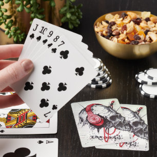 Jeu De Cartes Crâne avec conception casque