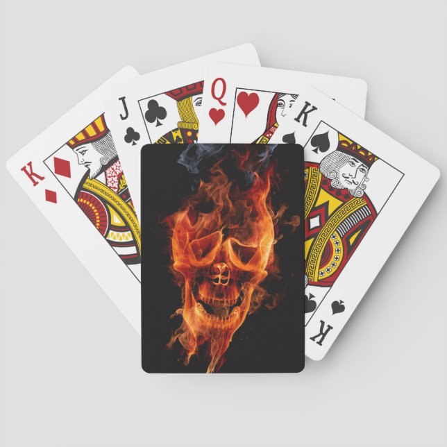 Jeu De Cartes Crâne brûlant (dos)