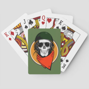 Jeu De Cartes Crâne de combat cool