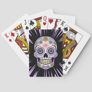 Jeu De Cartes Crâne de sucre pourpre