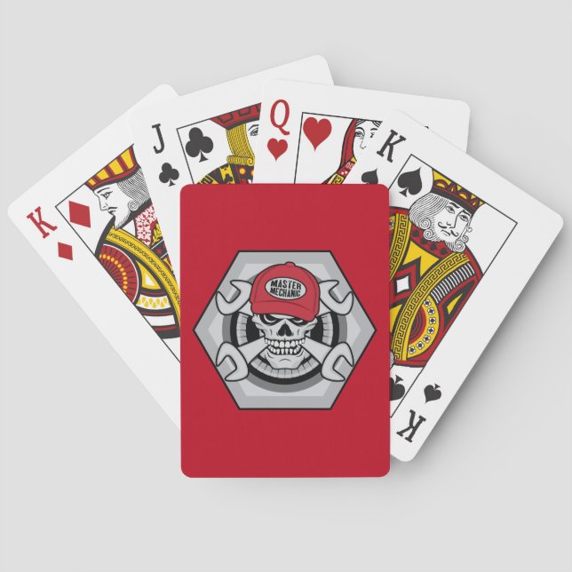 Jeu De Cartes Crâne mécanique (dos)