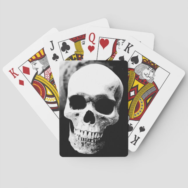 Jeu De Cartes Crâne noir et blanc (dos)