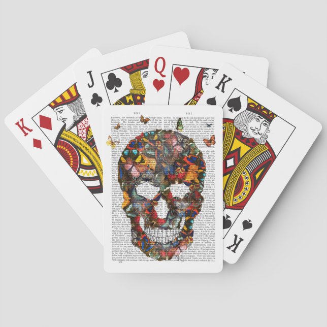 Jeu De Cartes Crâne papillon (dos)