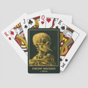 Jeu De Cartes Crâne Vintage Fumeur – Unique Inspiré de Van Gogh 